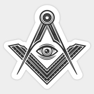 Illuminati logo concept. Freemasonry, Illuminati conspiracy logo template. Sticker